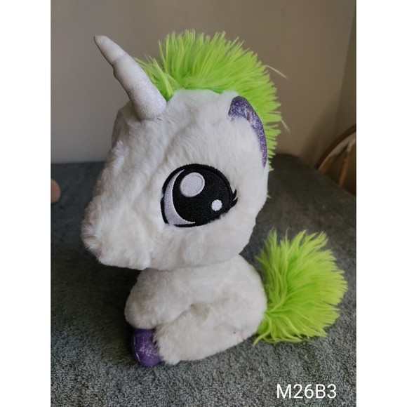 Tic Tac Toy UNICORN PEGASUS Light Up Stuffed Animal Plush White Glitter - Picture 5 of 5